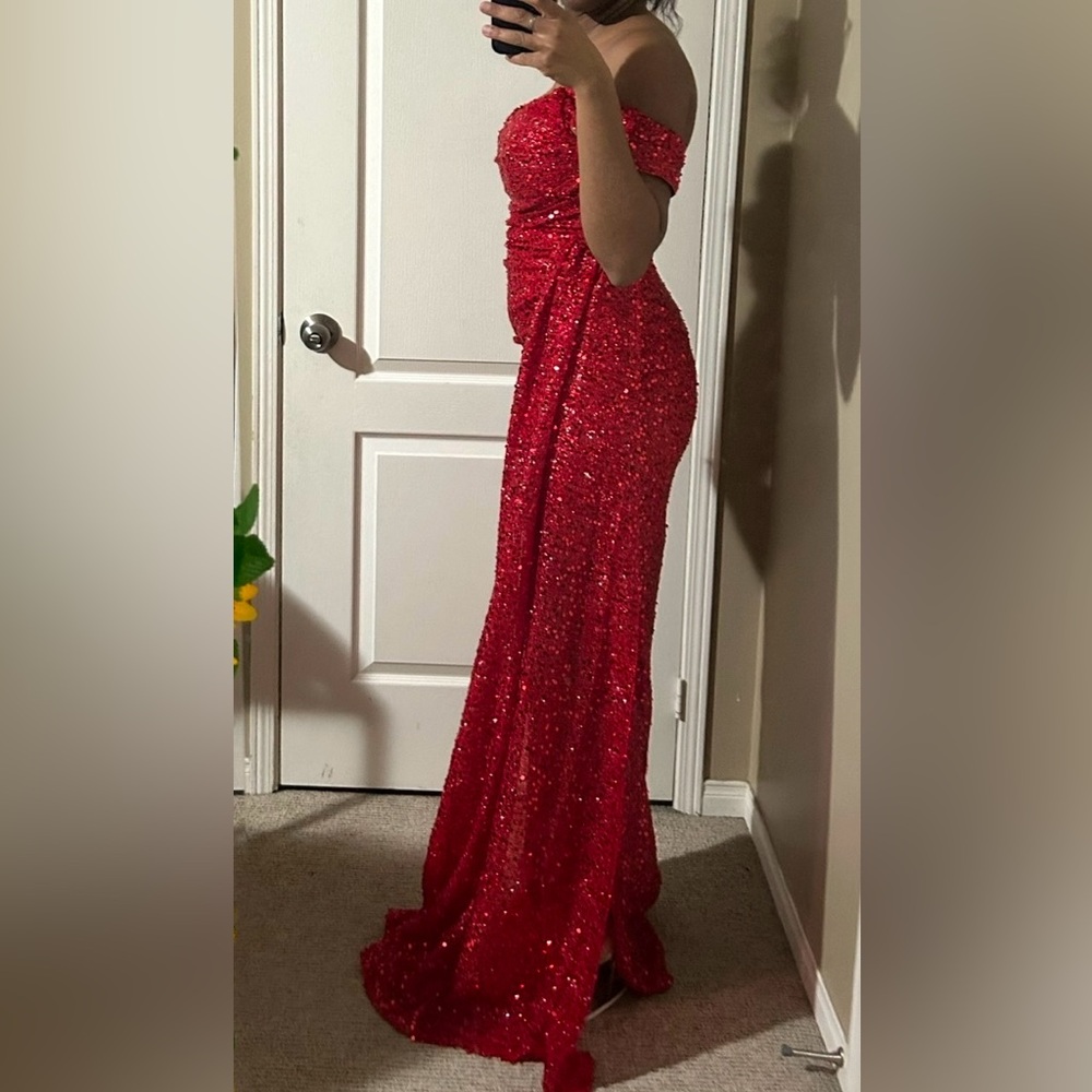 Red Sequin Dress